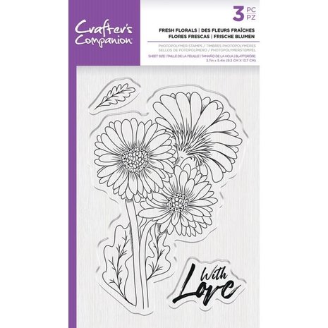 Crafter's Companion Fresh Florals Clear Stamps (CC-STP-FFLO)