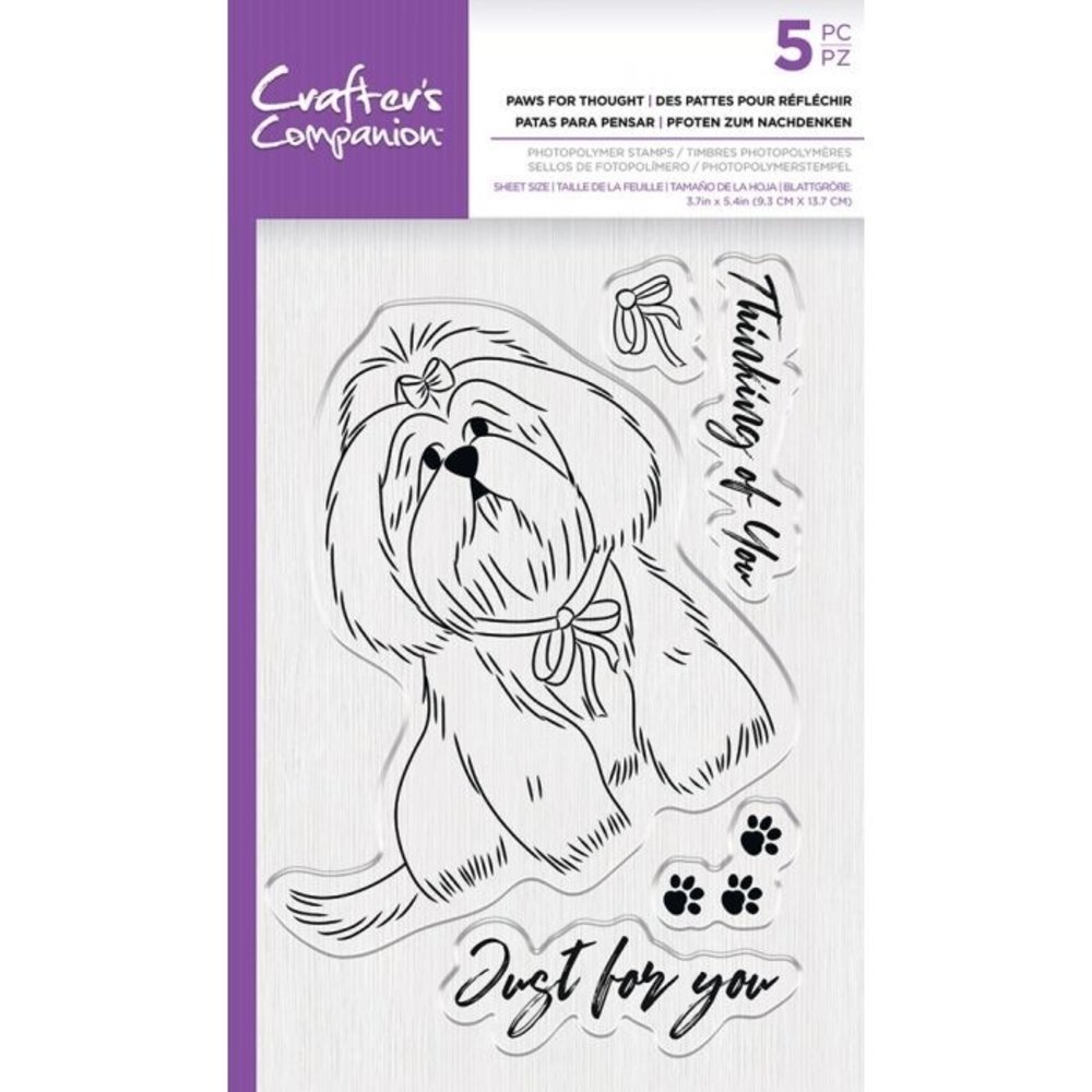 Crafter's Companion Paws for Thought Clear Stamps (CC-STP-PFT)