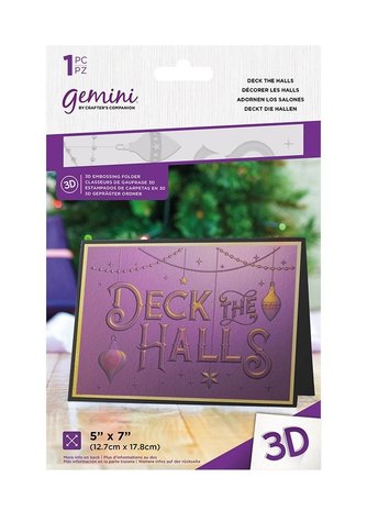 Gemini Deck The Halls 3D Embossing Folder (GEM-EF5-3D-DE)
