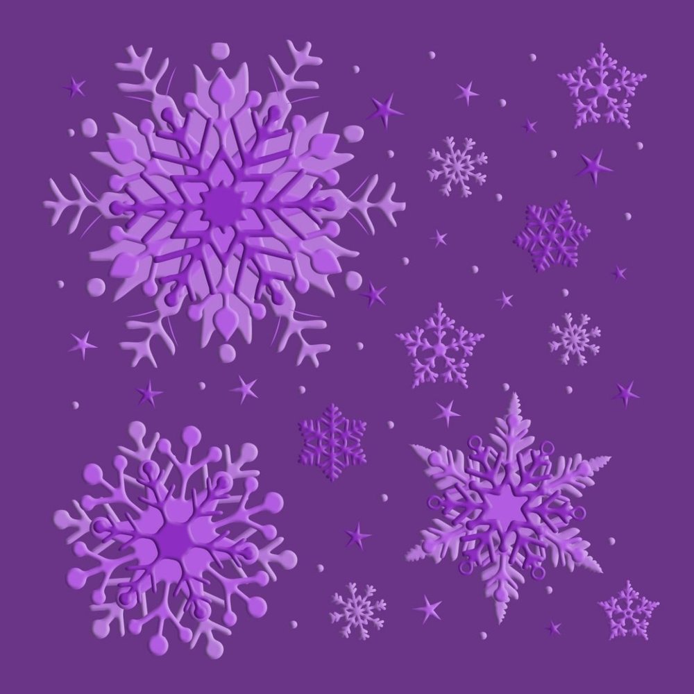Gemini Snowflake Flurry 3D Embossing Folder (GEM-EF6-3D-SF)