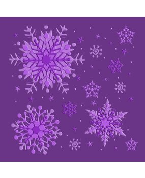 Gemini Snowflake Flurry 3D Embossing Folder (GEM-EF6-3D-SF)