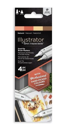 Spectrum Noir Illustrator Natural Alcohol Markers Essentials (4pcs) (SN-IL4-NAT) Spectrum Noir Illustrator Natural Alcohol Markers Essentials (4pcs) (SN-IL4-NAT)