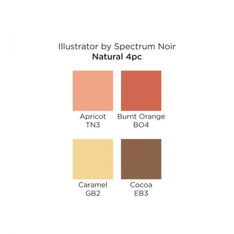 Spectrum Noir Illustrator Natural Alcohol Markers Essentials (4pcs) (SN-IL4-NAT) Spectrum Noir Illustrator Natural Alcohol Markers Essentials (4pcs) (SN-IL4-NAT)