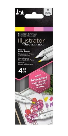 Spectrum Noir Illustrator Botanical  Alcohol Markers Essentials (4pcs) (SN-IL4-BOT)
