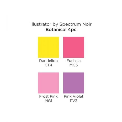 Spectrum Noir Illustrator Botanical  Alcohol Markers Essentials (4pcs) (SN-IL4-BOT)