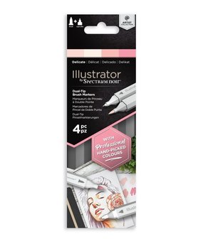 Spectrum Noir Illustrator Delicate Alcohol Markers Essentials (4pcs) (SN-IL4-DEL) Spectrum Noir Illustrator Delicate Alcohol Markers Essentials (4pcs) (SN-IL4-DEL)