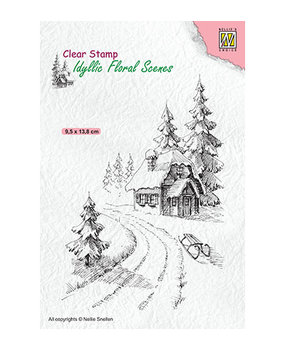 Nellie Snellen Wintery House Clear Stamp (IFS023) Nellie Snellen Wintery House Clear Stamp (IFS023)