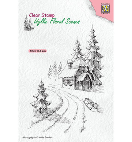 Nellie Snellen Wintery House Clear Stamp (IFS023) Nellie Snellen Wintery House Clear Stamp (IFS023)