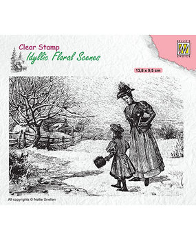 Nellie Snellen Vintage Wintery Scene Clear Stamp (IFS024)