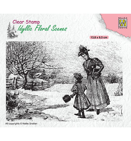 Nellie Snellen Vintage Wintery Scene Clear Stamp (IFS024)