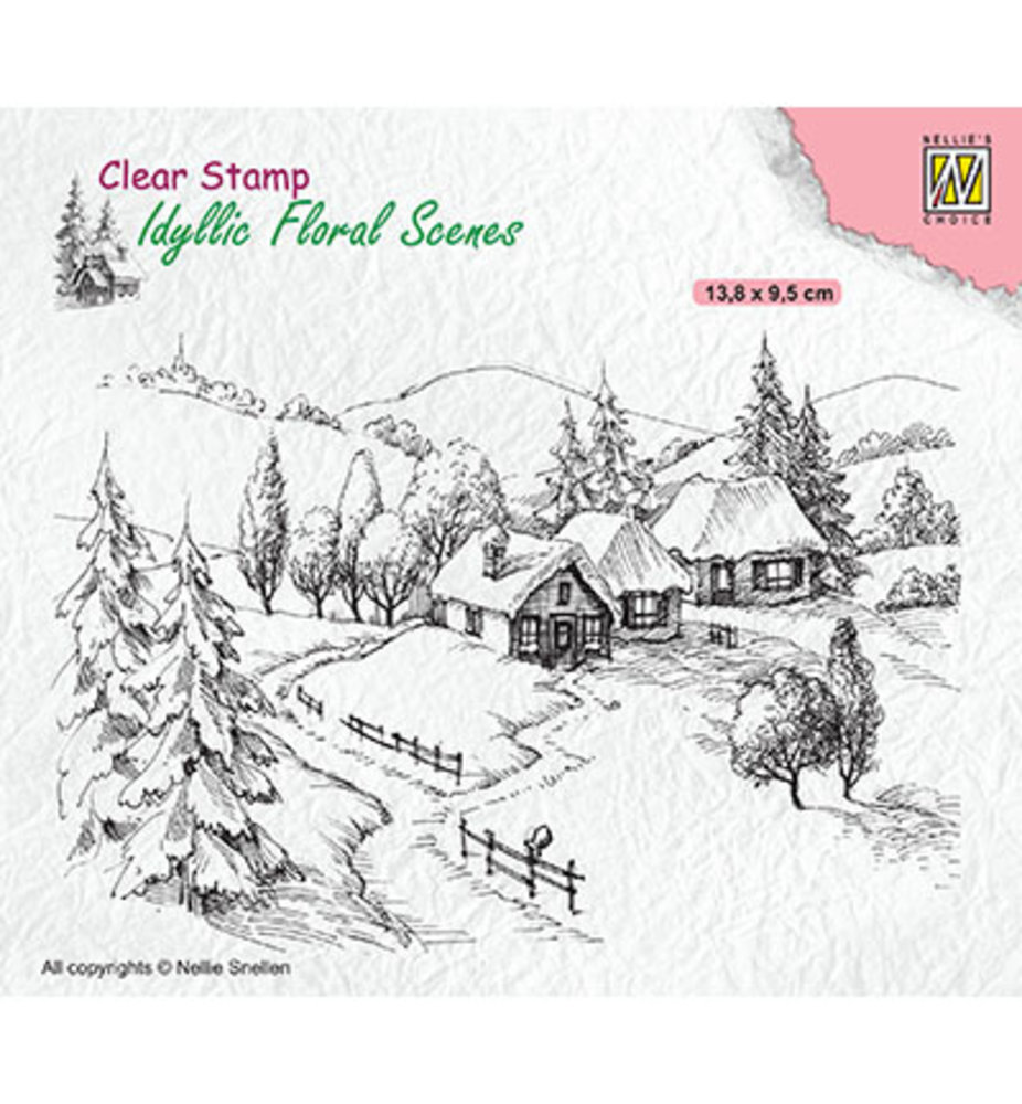 Nellie Snellen Idyllic Wintery Scene Clear Stamp (IFS026)