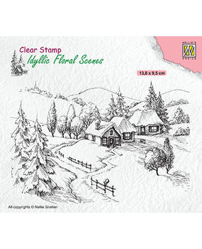 Nellie Snellen Idyllic Wintery Scene Clear Stamp (IFS026)