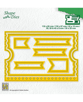 Nellie Snellen Shape Die Ticket Booklet (SD178)