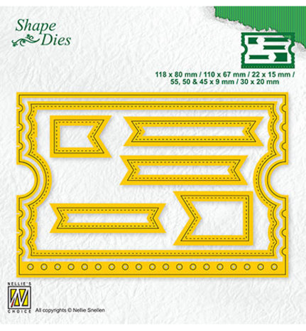 Nellie Snellen Shape Die Ticket Booklet (SD178)