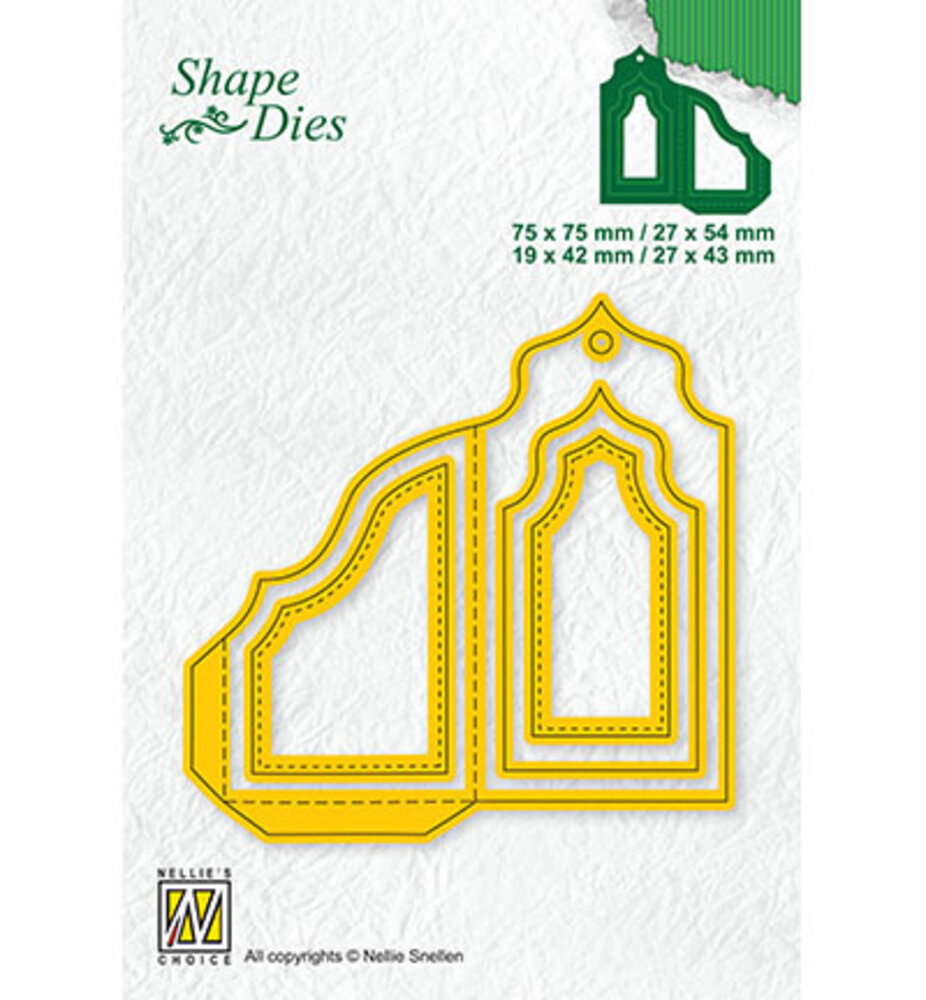 Nellie Snellen Shape Die Double Tag (SD179) Nellie Snellen Shape Die Double Tag (SD179)
