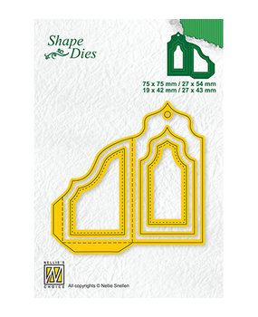 Nellie Snellen Shape Die Double Tag (SD179) Nellie Snellen Shape Die Double Tag (SD179)