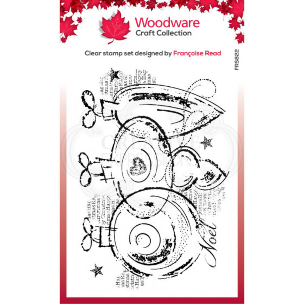 Woodware Singles Three Baubles Clear Stamp Set (FRS822) Woodware Singles Three Baubles Clear Stamp Set (FRS822)