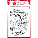 Woodware Singles Three Baubles Clear Stamp Set (FRS822)