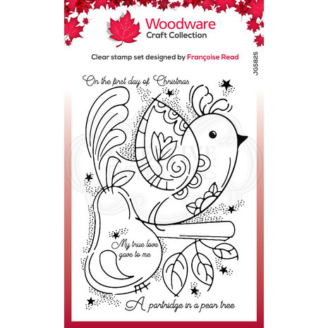 Woodware Singles Partridge Clear Stamp Set (FRS825)