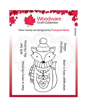 Woodware Singles Foxy Christmas Clear Stamp Set (FRS082)