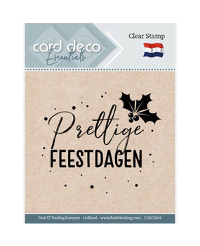 Card Deco Clear Stamp Prettige Feestdagen (CDECS016)
