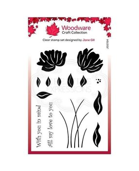 Woodware Singles Peony Set Clear Stamp Set (FRS824) Woodware Singles Peony Set Clear Stamp Set (FRS824)
