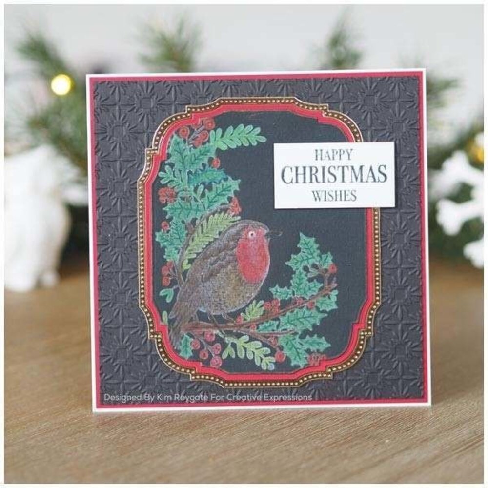 Woodware Singles Robin And Holly Clear Stamp Set (FRS728) Woodware Singles Robin And Holly Clear Stamp Set (FRS728)