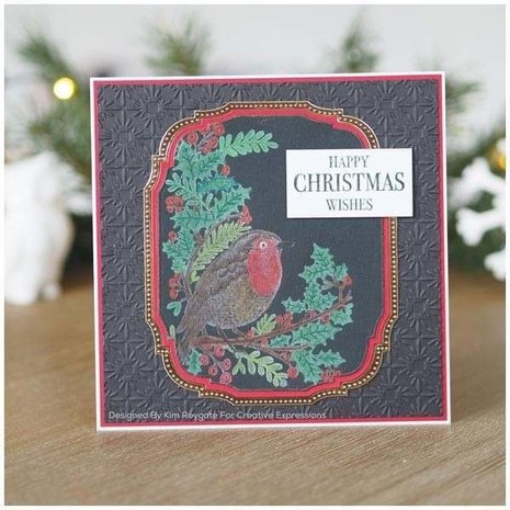 Woodware Singles Robin And Holly Clear Stamp Set (FRS728) Woodware Singles Robin And Holly Clear Stamp Set (FRS728)