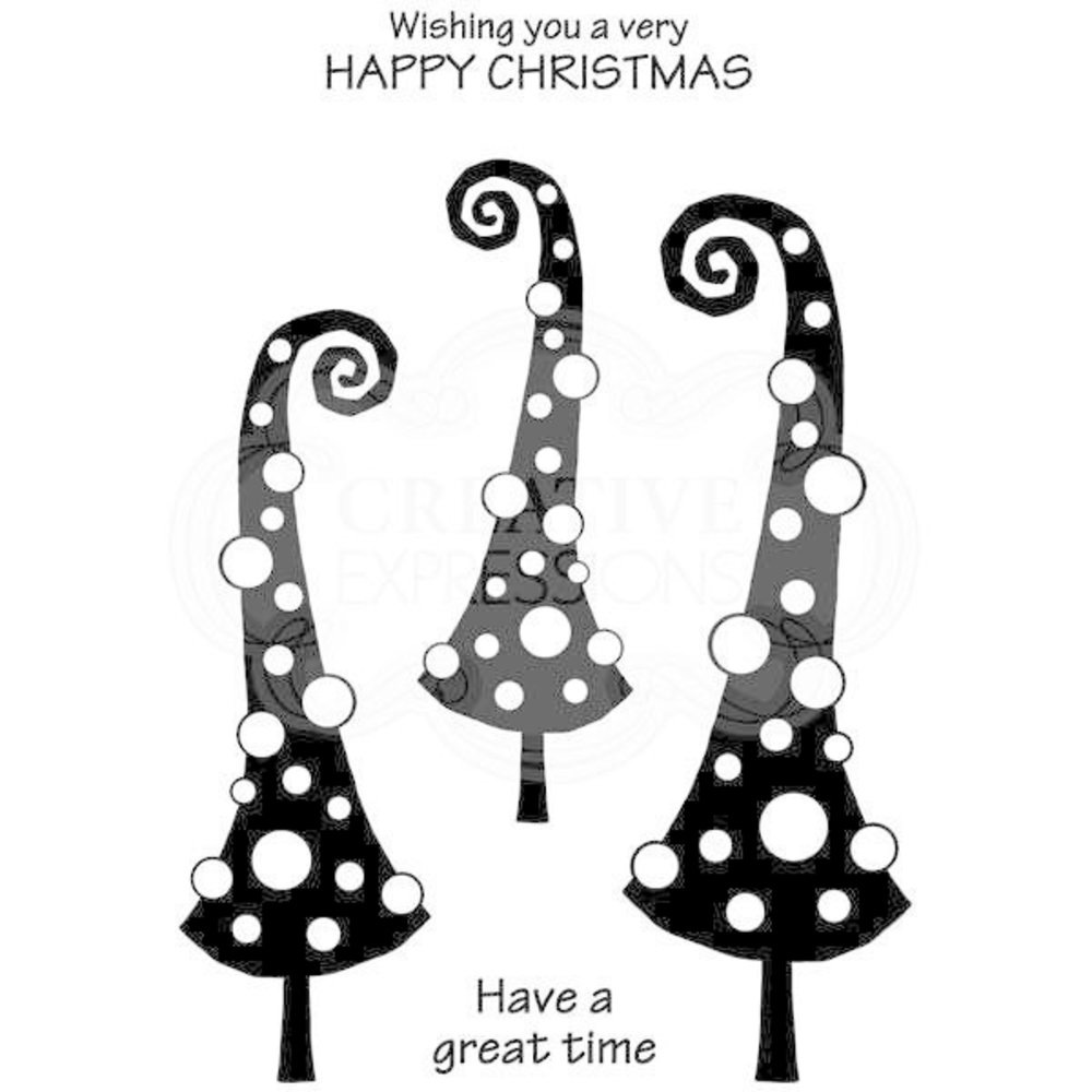 Woodware Singles Curly Christmas Clear Stamp Set (FRS832) Woodware Singles Curly Christmas Clear Stamp Set (FRS832)