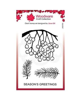 Woodware Singles Festive Hanging Berries Clear Stamp Set (FRS833)