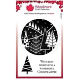 Woodware Singles Festive Circle Clear Stamp Set (FRS735)