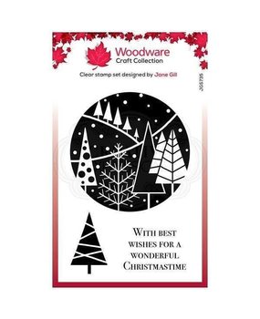 Woodware Singles Festive Circle Clear Stamp Set (FRS735)