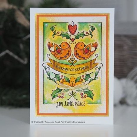 Woodware Singles Two Turtle Doves Clear Stamp Set (FRS823)