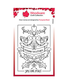 Woodware Singles Two Turtle Doves Clear Stamp Set (FRS823)