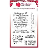 Woodware Singles Special Christmas Words Clear Stamp Set (FRS824)