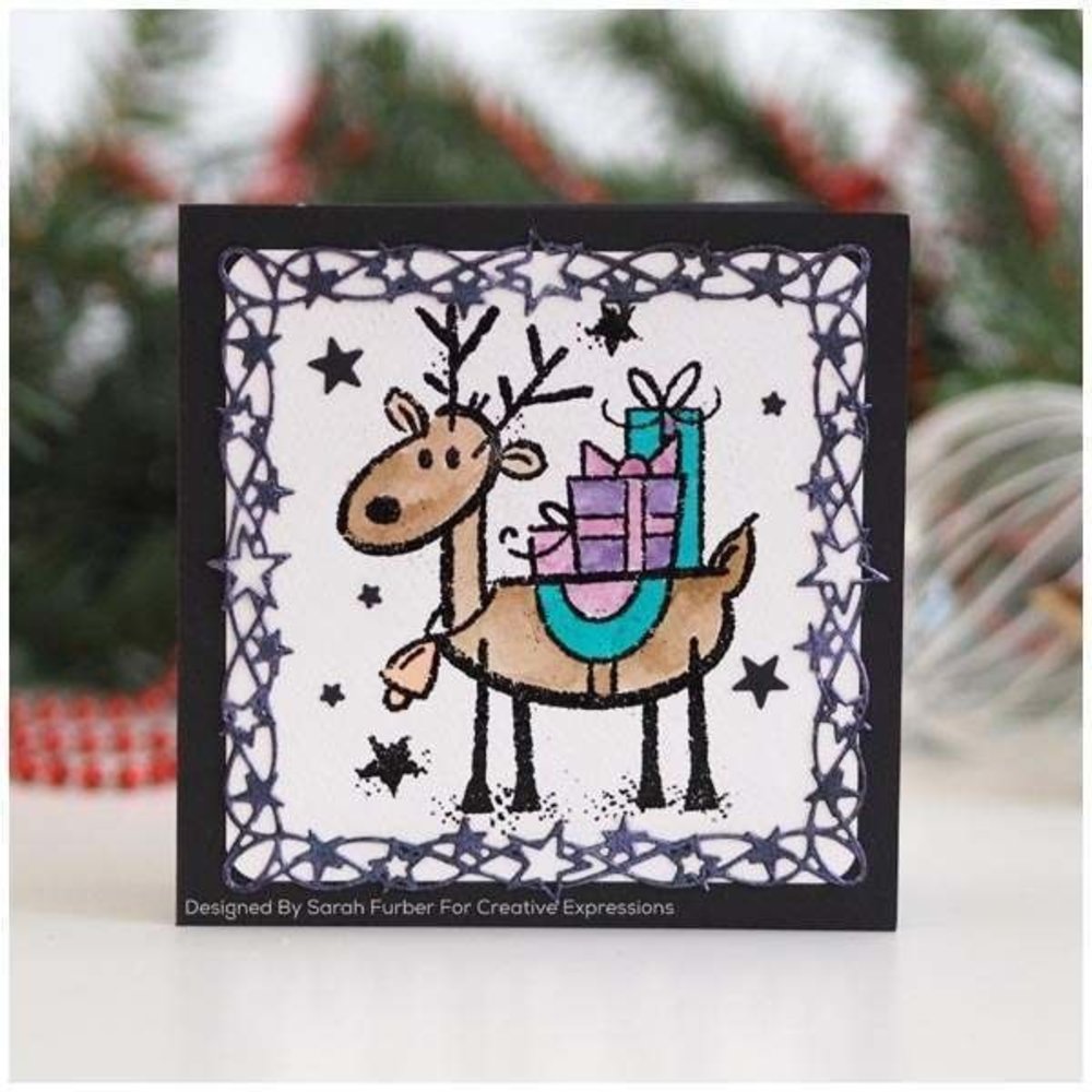 Woodware Singles Rudolp Pressies Clear Stamp Set (FRS081) Woodware Singles Rudolp Pressies Clear Stamp Set (FRS081)