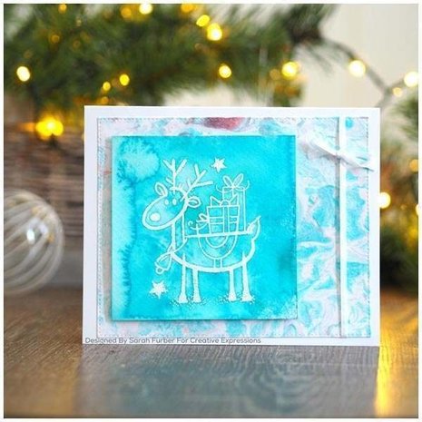 Woodware Singles Rudolp Pressies Clear Stamp Set (FRS081) Woodware Singles Rudolp Pressies Clear Stamp Set (FRS081)