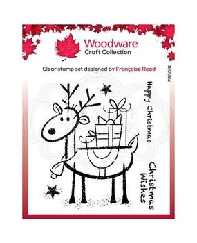 Woodware Singles Rudolp Pressies Clear Stamp Set (FRS081) Woodware Singles Rudolp Pressies Clear Stamp Set (FRS081)
