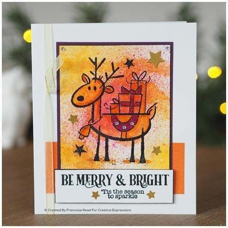 Woodware Singles Rudolp Pressies Clear Stamp Set (FRS081) Woodware Singles Rudolp Pressies Clear Stamp Set (FRS081)