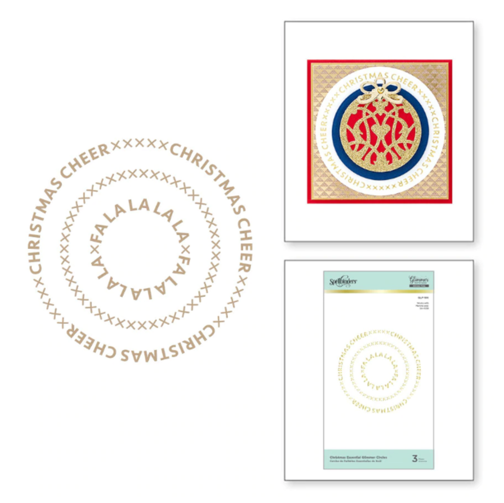 Spellbinders Christmas Essential Glimmer Circles Glimmer Hot Foil Plates (GLP-180)