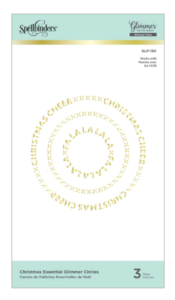 Spellbinders Christmas Essential Glimmer Circles Glimmer Hot Foil Plates (GLP-180)