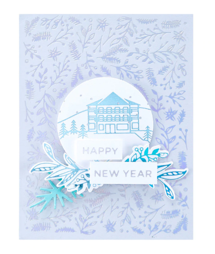 Spellbinders Christmas Organic Foliage Glimmer Hot Foil Plates & Dies (GLP-184)