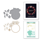 Spellbinders Christmas Foliage Circle Border Glimmer Hot Foil Plates & Dies (GLP-188)