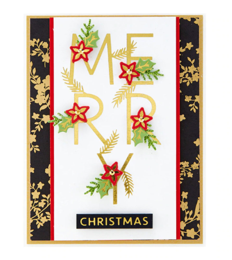 Spellbinders Merry Salutations Glimmer Hot Foil Plates & Dies (GLP-195) Spellbinders Merry Salutations Glimmer Hot Foil Plates & Dies (GLP-195)