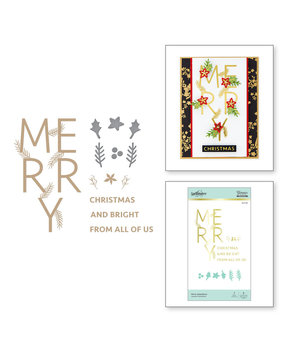 Spellbinders Merry Salutations Glimmer Hot Foil Plates & Dies (GLP-195) Spellbinders Merry Salutations Glimmer Hot Foil Plates & Dies (GLP-195)