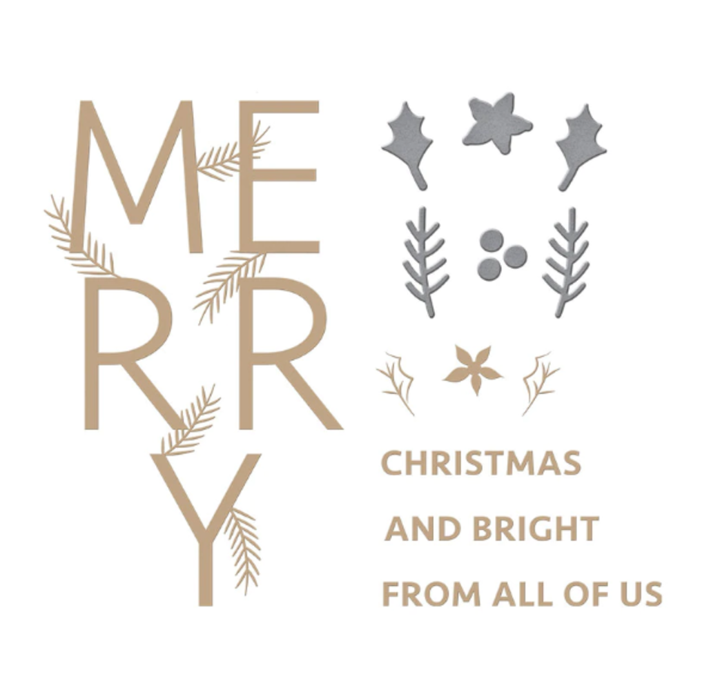 Spellbinders Merry Salutations Glimmer Hot Foil Plates & Dies (GLP-195) Spellbinders Merry Salutations Glimmer Hot Foil Plates & Dies (GLP-195)