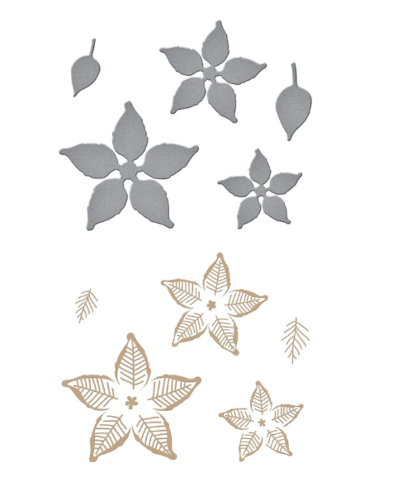 Spellbinders Glimmer Poinsettia Glimmer Hot Foil Plates & Dies (GLP-196) Spellbinders Glimmer Poinsettia Glimmer Hot Foil Plates & Dies (GLP-196)