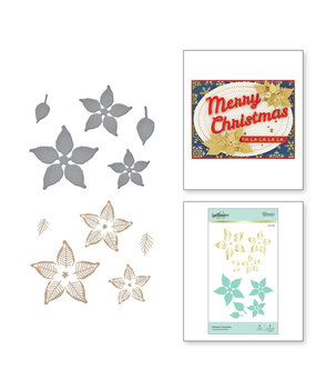 Spellbinders Glimmer Poinsettia Glimmer Hot Foil Plates & Dies (GLP-196) Spellbinders Glimmer Poinsettia Glimmer Hot Foil Plates & Dies (GLP-196)