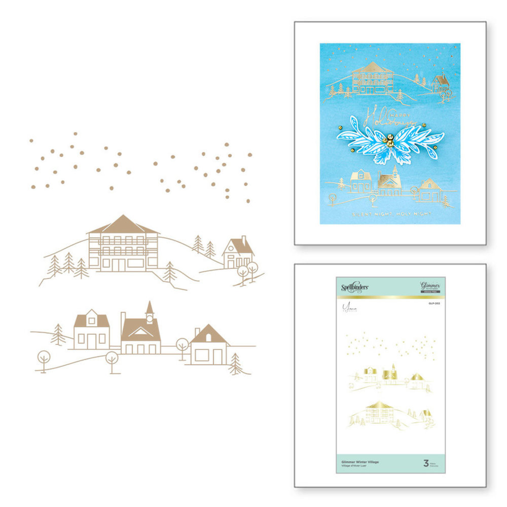 Spellbinders Glimmer Winter Village Glimmer Hot Foil Plates (GLP-202) Spellbinders Glimmer Winter Village Glimmer Hot Foil Plates (GLP-202)