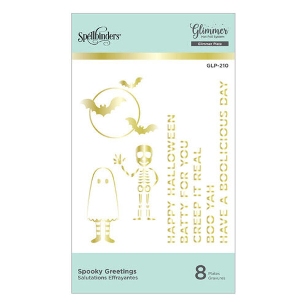 Spellbinders Spooky Greetings Glimmer Hot Foil Plates (GLP-210)